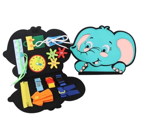 LLTCMYGS Montessori Handtasche Busy Board Lehrmittel, Spielzeug für die Feinmotorik und sensorische Entwicklung,Elephants LLTCMYGS Montessori Handtasche Busy Board Lehrmittel, Spielzeug für die Feinmotorik und sensorische Entwicklung,Elephants von LLTCMYGS