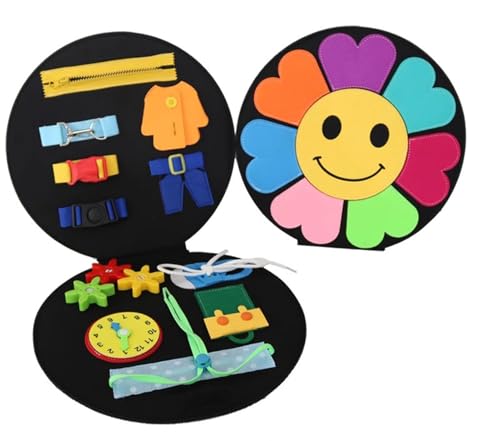 LLTCMYGS Montessori Handtasche Busy Board Lehrmittel, Spielzeug für die Feinmotorik und sensorische Entwicklung,Flowers LLTCMYGS Montessori Handtasche Busy Board Lehrmittel, Spielzeug für die Feinmotorik und sensorische Entwicklung,Flowers von LLTCMYGS