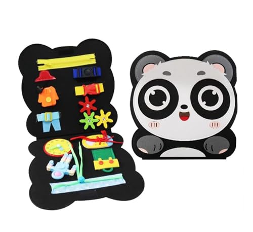 LLTCMYGS Montessori Handtasche Busy Board Lehrmittel, Spielzeug für die Feinmotorik und sensorische Entwicklung,Pandas LLTCMYGS Montessori Handtasche Busy Board Lehrmittel, Spielzeug für die Feinmotorik und sensorische Entwicklung,Pandas von LLTCMYGS