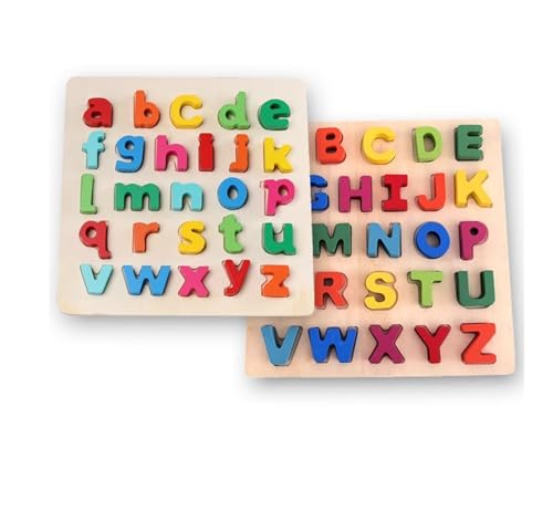 LLTCMYGS Montessori Holz ABC Alphabet Lernen Puzzle Spielzeug, Vorschule Sprache Alphabet Baustein Unterricht AIDS LLTCMYGS Montessori Holz ABC Alphabet Lernen Puzzle Spielzeug, Vorschule Sprache Alphabet Baustein Unterricht AIDS von LLTCMYGS