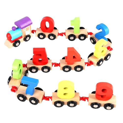 LLTCMYGS Montessori Holz Digital Eisenbahn Spielzeug Set, Montessori Spielzeug zum Zählen und Motorik LLTCMYGS Montessori Holz Digital Eisenbahn Spielzeug Set, Montessori Spielzeug zum Zählen und Motorik von LLTCMYGS
