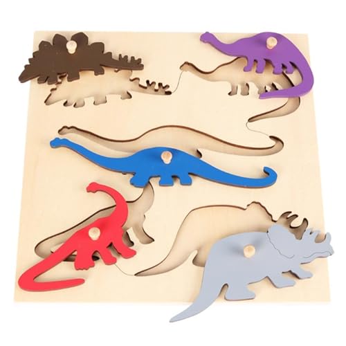 LLTCMYGS Montessori Holz Dinosaurier Knopf Puzzle Brett Spielzeug, frühkindliches Bildungsmaterial LLTCMYGS Montessori Holz Dinosaurier Knopf Puzzle Brett Spielzeug, frühkindliches Bildungsmaterial von LLTCMYGS