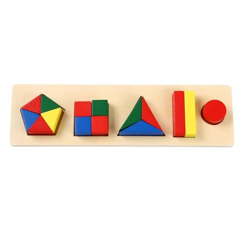 LLTCMYGS Montessori Holz Geometrischer Baustein Kombination Puzzle, sensorisches Puzzle Spielzeug LLTCMYGS Montessori Holz Geometrischer Baustein Kombination Puzzle, sensorisches Puzzle Spielzeug von LLTCMYGS