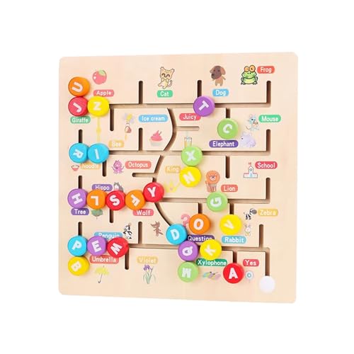LLTCMYGS Montessori Holz-Zahlen- und Buchstabenlabyrinth-Kognitives Board, Hand-Auge-koordinierte Entwicklung,Letters LLTCMYGS Montessori Holz-Zahlen- und Buchstabenlabyrinth-Kognitives Board, Hand-Auge-koordinierte Entwicklung,Letters von LLTCMYGS