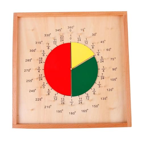 LLTCMYGS Montessori Holz Zirkuläre Bruchtafel Mathematik Lehrmittel, Frühlernmaterial für Brüche LLTCMYGS Montessori Holz Zirkuläre Bruchtafel Mathematik Lehrmittel, Frühlernmaterial für Brüche von LLTCMYGS