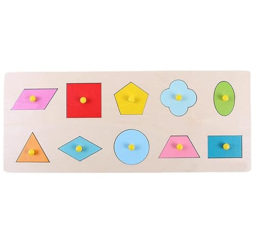 LLTCMYGS Montessori Holzknauf geometrische Platte, frühpädagogisches Material sensorisches Spielzeug für Kleinkinder LLTCMYGS Montessori Holzknauf geometrische Platte, frühpädagogisches Material sensorisches Spielzeug für Kleinkinder von LLTCMYGS