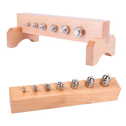 LLTCMYGS Montessori Holzschrauben-Kombinationsspielzeug, sensorisches Spielzeug für die Vorschulerziehung LLTCMYGS Montessori Holzschrauben-Kombinationsspielzeug, sensorisches Spielzeug für die Vorschulerziehung von LLTCMYGS