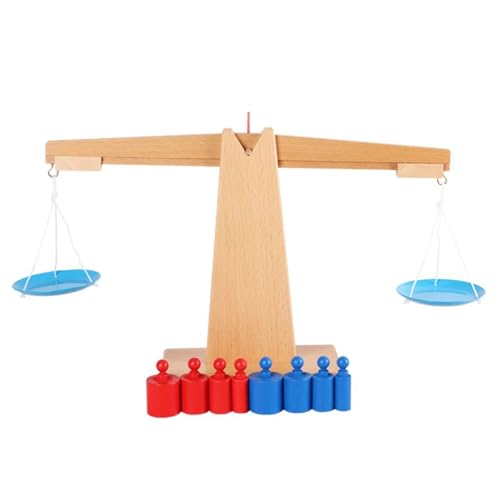 LLTCMYGS Montessori Holzwaage Pfanne Wiegen HILFSMITTEL, mathematisches Gleichgewicht Spielzeug LLTCMYGS Montessori Holzwaage Pfanne Wiegen HILFSMITTEL, mathematisches Gleichgewicht Spielzeug von LLTCMYGS