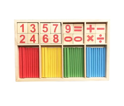 LLTCMYGS Montessori Mathe Stäbe Spielzeug, Zahlenkarten und Zählstäbe mit Box LLTCMYGS Montessori Mathe Stäbe Spielzeug, Zahlenkarten und Zählstäbe mit Box von LLTCMYGS