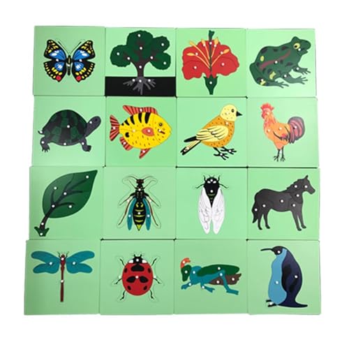 LLTCMYGS Montessori Tier- und Pflanzenknauf-Puzzle, Lerntafel für Kinder im Vorschulalter LLTCMYGS Montessori Tier- und Pflanzenknauf-Puzzle, Lerntafel für Kinder im Vorschulalter von LLTCMYGS
