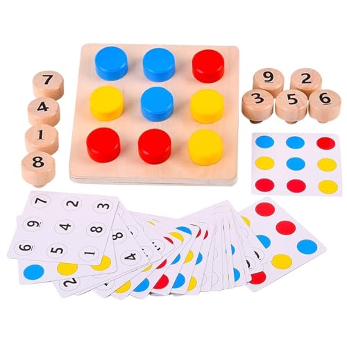 LLTCMYGS Montessori Zahl Farberkennung Matching Spielzeug, Spielzeug für die sensorische Entwicklung im Vorschulalter LLTCMYGS Montessori Zahl Farberkennung Matching Spielzeug, Spielzeug für die sensorische Entwicklung im Vorschulalter von LLTCMYGS