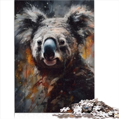 Puzzle für Erwachsene 300 Teile Öl Koala Portrait Puzzles aus Holz nachhaltiges Puzzle für Erwachsene 300 Teile (40 x 28 cm) von LLUCH