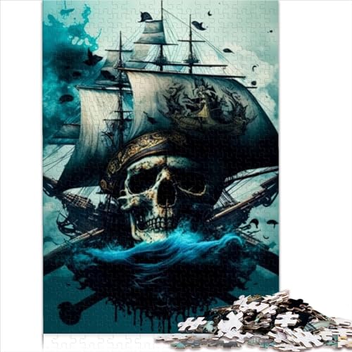 Puzzles für Erwachsene Piratenschiff 1000 Teile Puzzle Geschenke für Erwachsene Holzpuzzles für Erwachsene Lernspielzeug 1000 Stück (75 x 50 cm) von LLUCH