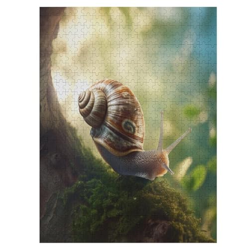 Puzzles Für Erwachsene Schnecken, 500 Teile, Puzzle Aus Holz Für Erwachsene Und Kinder Ab 12 Jahren, Lernspielzeug 55×41cm von LLXXHH