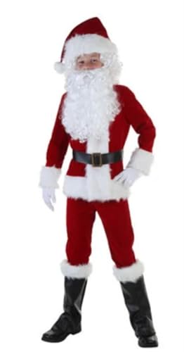 LMRHT Weihnachtsmannkostüm Weihnachtsmann-Kostüm, Luxus-Ausrüstung, Weihnachtskostüme, Weihnachtsmann, rote Kleidung for Erwachsene, Halloween-Kostüme Santa Claus(L) von LMRHT