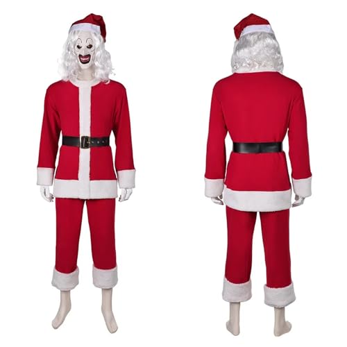 LMRHT Weihnachtsmannkostüm Weihnachtsmann-Kostüm, Verkleidung for Erwachsene, Männer, Frauen, Maske, Outfits, Halloween, Karneval, Anzug, Weihnachtsmann-Kostüm Santa Claus(L) von LMRHT