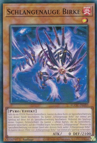 AGOV-DE009 - Schlangenauge Birke - Super Rare - 1. Auflage - DEUTSCH - Age of Overlord - mit LMS Trading Fieldcenter-Karte Yugioh von LMS Trading