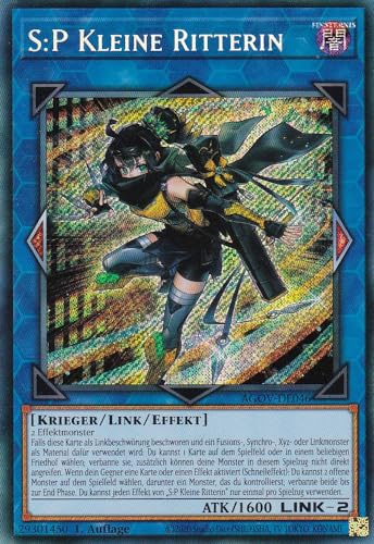 AGOV-DE046 - S:P Kleine Ritterin - Secret Rare - 1. Auflage - DEUTSCH - Age of Overlord - mit LMS Trading Fieldcenter-Karte Yugioh von LMS Trading