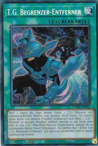 AGOV-DE049 - T.G. Begrenzer-Entferner - Secret Rare - 1. Auflage - DEUTSCH - Age of Overlord - mit LMS Trading Fieldcenter-Karte Yugioh von LMS Trading