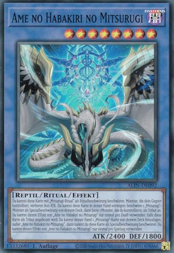 ALIN-DE092 - AME No Habakiri No Mitsurugi - Super Rare - Deutsch - 1. Auflage - Alliance Insight -mit LMS Trading Fieldcenter-Karte Yugioh ALIN-DE092 - AME No Habakiri No Mitsurugi - Super Rare - Deutsch - 1. Auflage - Alliance Insight -mit LMS Trading Fieldcenter-Karte Yugioh von LMS Trading