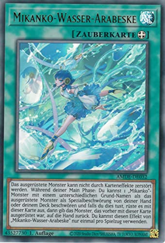 AMDE-DE032 - Mikanko-Wasser-Arabeske - Ultra Rare - 1. Auflage - Deutsch - Amazing Defenders - mit LMS Trading Fieldcenter-Karte Yugioh von LMS Trading