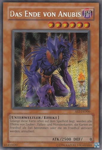 AST-DE000 - Das Ende von Anubis - Secret Rare - Deutsch - Ancient Sanctuary - mit LMS Trading Fieldcenter-Karte Yugioh von LMS Trading