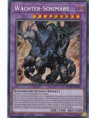 BACH-DE040 - Wächter-Schimäre - Secret Rare - 1. Auflage - Deutsch - Battle of Chaos - mit LMS Trading Fieldcenter-Karte Yugioh von LMS Trading