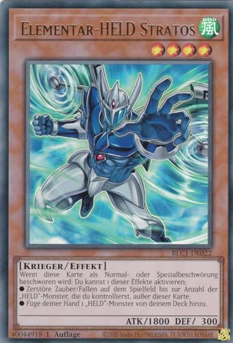 BLC1-DE022 - Elementar-HELD Stratos - Ultra Rare - 1. Auflage - DEUTSCH - Battles of Legends: Chapter 1 - mit LMS Trading Fieldcenter-Karte Yugioh BLC1-DE022 - Elementar-HELD Stratos - Ultra Rare - 1. Auflage - DEUTSCH - Battles of Legends: Chapter 1 - mit LMS Trading Fieldcenter-Karte Yugioh von LMS Trading