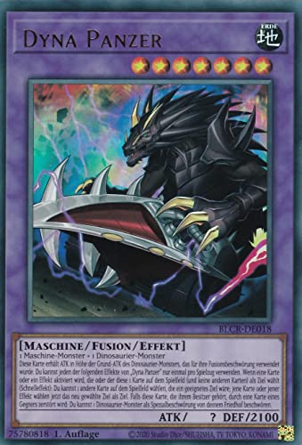 BLCR-DE018 - Dyna Panzer - Ultra Rare - 1. Auflage - Deutsch - Battles of Legend: Crystal Revenge - mit LMS Trading Fieldcenter-Karte Yugioh von LMS Trading