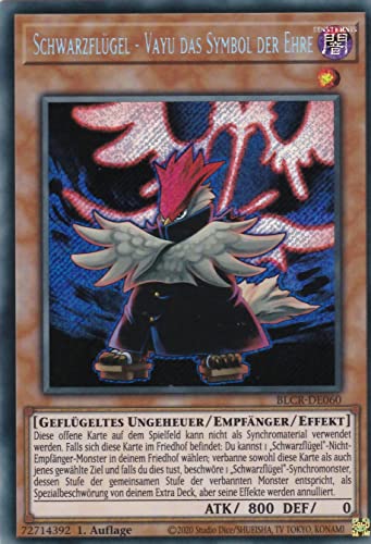 BLCR-DE060 - Schwarzflügel - Vayu das Symbol der Ehre - Secret Rare - 1. Auflage - Deutsch - Battles of Legend: Crystal Revenge - mit LMS Trading Fieldcenter-Karte Yugioh BLCR-DE060 - Schwarzflügel - Vayu das Symbol der Ehre - Secret Rare - 1. Auflage - Deutsch - Battles of Legend: Crystal Revenge - mit LMS Trading Fieldcenter-Karte Yugioh von LMS Trading