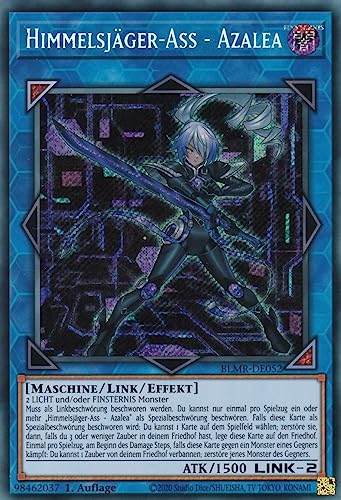 BLMR-DE052 - Himmelsjäger-Ass - Azalea - Secret Rare - 1. Auflage - Deutsch - Battles of Legend: Monstrous Revenge - mit LMS Trading Fieldcenter-Karte Yugioh von LMS Trading