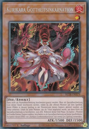 BLTR-DE079 - Kurikara Divincrnate - Secret Rare - Deutsch - Battles of Legend: Terminal Revenge - mit LMS Trading Fieldcenter-Karte Yugioh von LMS Trading