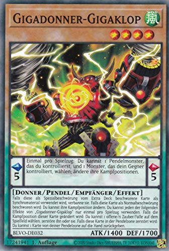 BLVO-DE032 - Gigadonner-Gigaklop - Common - 1. Auflage - Deutsch - Blazing Vortex - mit LMS Trading Fieldcenter-Karte Yugioh von LMS Trading