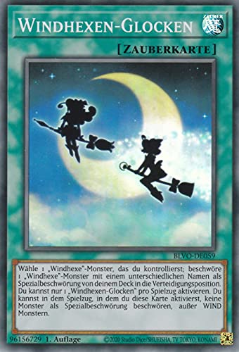 BLVO-DE059 - Windhexen-Glocken - Super Rare - 1. Auflage - Deutsch - Blazing Vortex - mit LMS Trading Fieldcenter-Karte Yugioh von LMS Trading