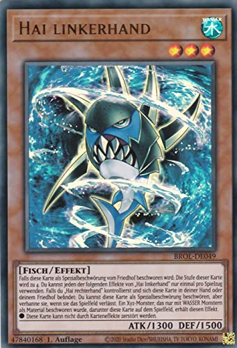 BROL-DE049 - Hai linkerhand - Ultra Rare - 1. Auflage - Deutsch - Brothers of Legend - mit LMS Trading Fieldcenter-Karte Yugioh von LMS Trading