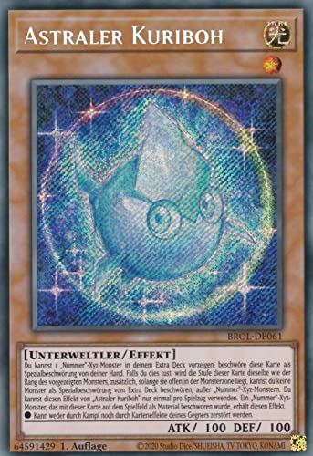 BROL-DE061 - Astraler Kuriboh - Secret Rare - 1. Auflage - Deutsch - Brothers of Legend - mit LMS Trading Fieldcenter-Karte Yugioh von LMS Trading