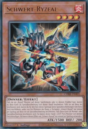 CRBR-DE001 - Schwert - Ryzeal - Ultra Rare - Deutsch - 1. Auflage - Crossover Breakers - mit LMS Trading Fieldcenter-Karte Yugioh von LMS Trading