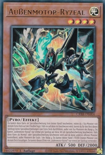 CRBR-DE004 - Außenmotor - Ryzeal - Ultra Rare - Deutsch - 1. Auflage - Crossover Breakers - mit LMS Trading Fieldcenter-Karte Yugioh von LMS Trading