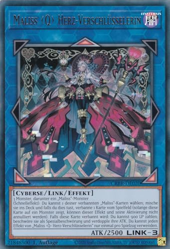 CRBR-DE020 - Maliss Q Herz-Verschlüsselerin - Ultra Rare - Deutsch - 1. Auflage - Crossover Breakers - mit LMS Trading Fieldcenter-Karte Yugioh CRBR-DE020 - Maliss Q Herz-Verschlüsselerin - Ultra Rare - Deutsch - 1. Auflage - Crossover Breakers - mit LMS Trading Fieldcenter-Karte Yugioh von LMS Trading
