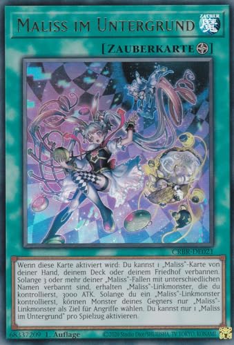 CRBR-DE021 - Maliss im Untergrund - Ultra Rare - Deutsch - 1. Auflage - Crossover Breakers - mit LMS Trading Fieldcenter-Karte Yugioh von LMS Trading