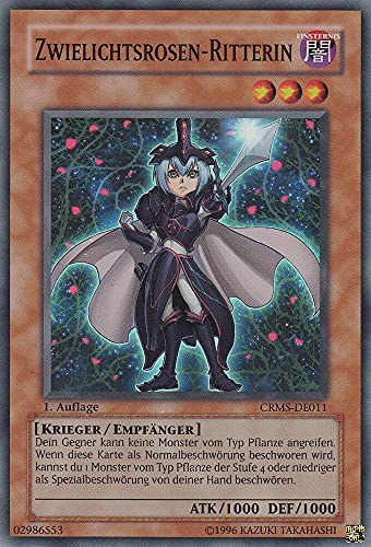 CRMS-DE011 - Zwielichtsrosen - Ritterin - Super Rare - Deutsch - Crimson Crisis - mit LMS Trading Fieldcenter-Karte Yugioh von LMS Trading