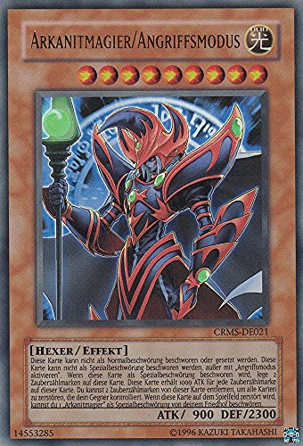 CRMS-DE021 - Arkanitmagier/Angriffsmodus - Ultra Rare - Deutsch - Crimson Crisis - mit LMS Trading Fieldcenter-Karte Yugioh von LMS Trading