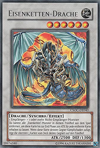 CSOC-DE040 - Eisenketten-Drache - Rare - Deutsch - Crossroads of Chaos - mit LMS Trading Fieldcenter-Karte Yugioh von LMS Trading