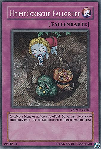 CSOC-DE089 - Heimtückische Fallgrube - Secret Rare - Deutsch - Crossroads of Chaos - mit LMS Trading Fieldcenter-Karte Yugioh von LMS Trading