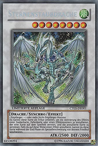 CT05-DE001 - Sternenstaubdrache - Secret Rare - Deutsch - Collector's Tins 2008 - mit LMS Trading Fieldcenter-Karte Yugioh von LMS Trading