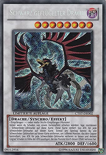 CT07-DE002 - Schwarz Geflügelter Drache - Secret Rare - Deutsch - Collector's Tins 2010 - mit LMS Trading Fieldcenter-Karte Yugioh von LMS Trading