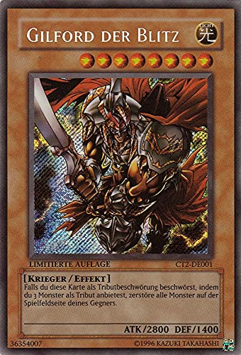 CT2-DE001 - Gilford der Blitz - Secret Rare - Deutsch - Collector's Tins 2005 - mit LMS Trading Fieldcenter-Karte Yugioh von LMS Trading