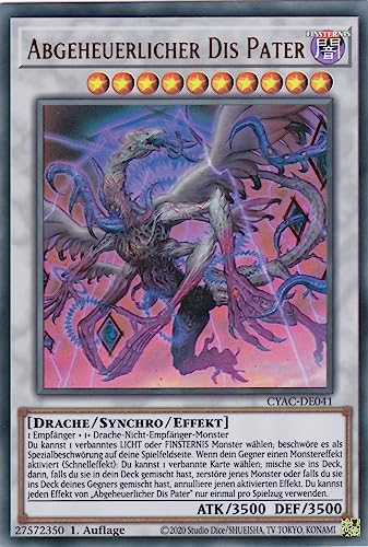 CYAC-DE041 - Abgeheuerlicher Dis Pater - Ultra Rare - 1. Auflage - Deutsch - Cyberstorm Access - mit LMS Trading Fieldcenter-Karte Yugioh von LMS Trading