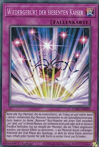 CYAC-DE099 - Wiedergeburt der siebenten Kaiser - Super Rare - 1. Auflage - Deutsch - Cyberstorm Access - mit LMS Trading Fieldcenter-Karte Yugioh von LMS Trading