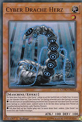 CYHO-DE015 - Cyber Drache Herz - Ultra Rare - 1. Auflage - DEUTSCH - Cybernetic Horizon - mit LMS Trading Fieldcenter-Karte Yugioh von LMS Trading